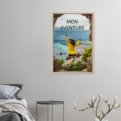 Toile épaisse encadrée avec cadre en bois - cadeau personnalisable avec animation  réalité augmentée - décoration murale chambre | Souvenir en Vie