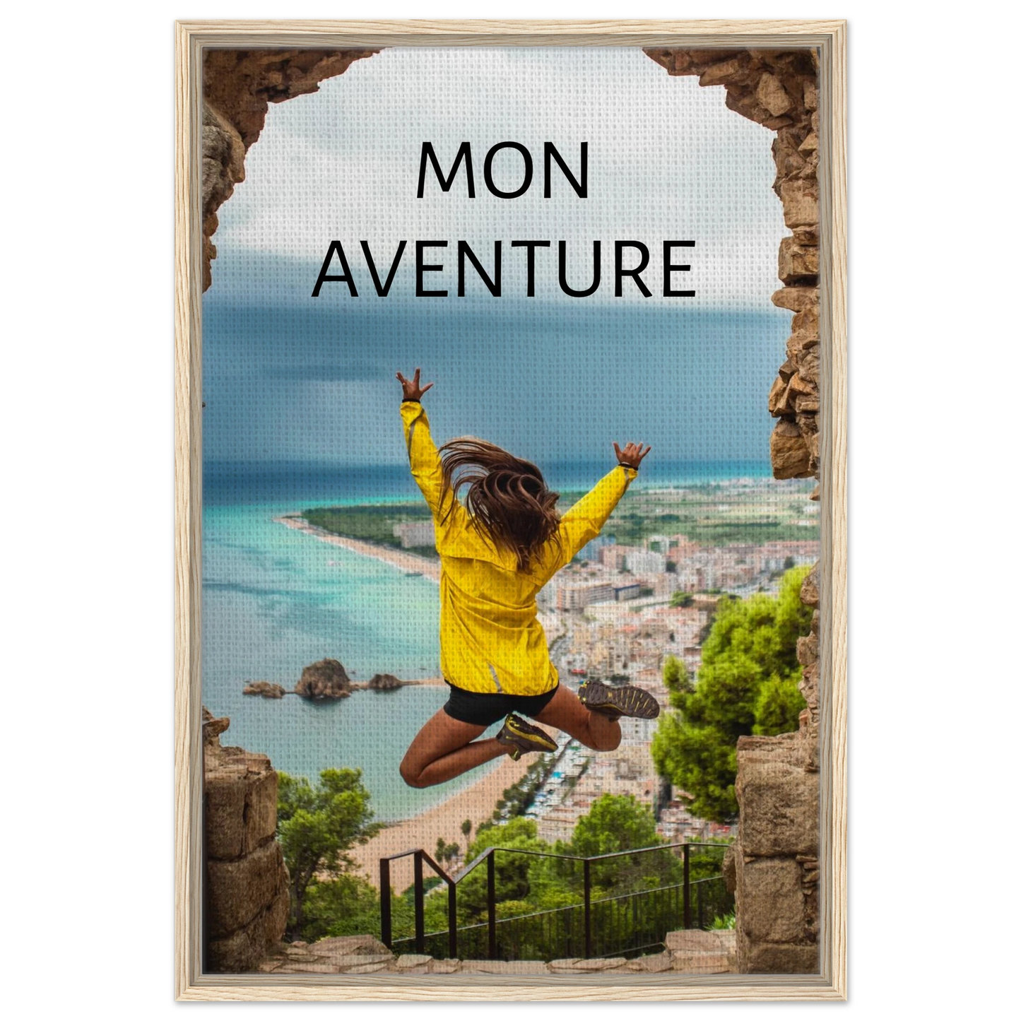 Toile épaisse encadrée avec cadre en bois - cadeau personnalisable avec animation réalité augmentée | Souvenir en Vie