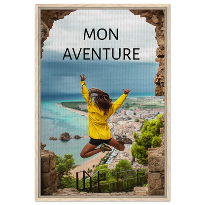 Toile épaisse encadrée avec cadre en bois - cadeau personnalisable avec animation réalité augmentée | Souvenir en Vie