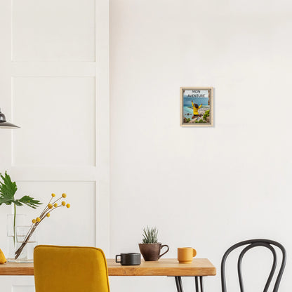 Toile épaisse encadrée avec cadre bois petit format - cadeau personnalisable avec animation réalité augmentée - décoration murale salle à manger | Souvenir en Vie