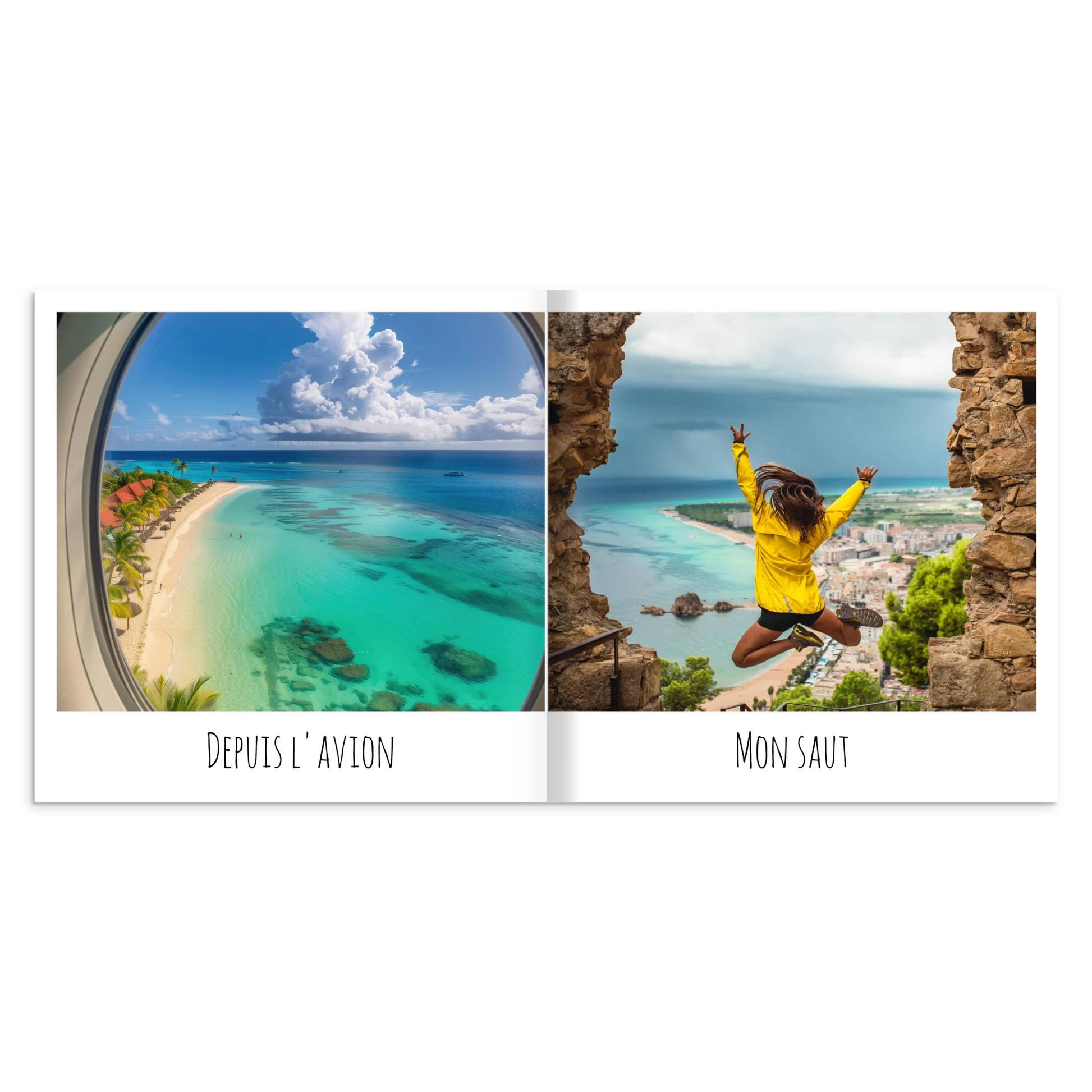 Illustration album photo personnalisable à offrir - Format carré 28x28cm couverture rigide | Souvenir en Vie