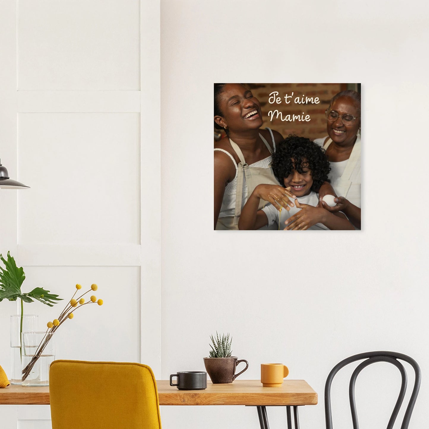 Impression sur bois personnalisable et avec animation réalité augmentée - cadeau souvenir - décoration salle à manger | Souvenir en Vie