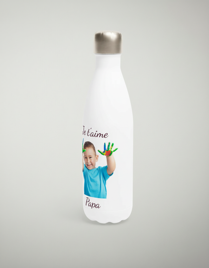 Gourde isotherme blanche en acier inoxydable 483 ml
