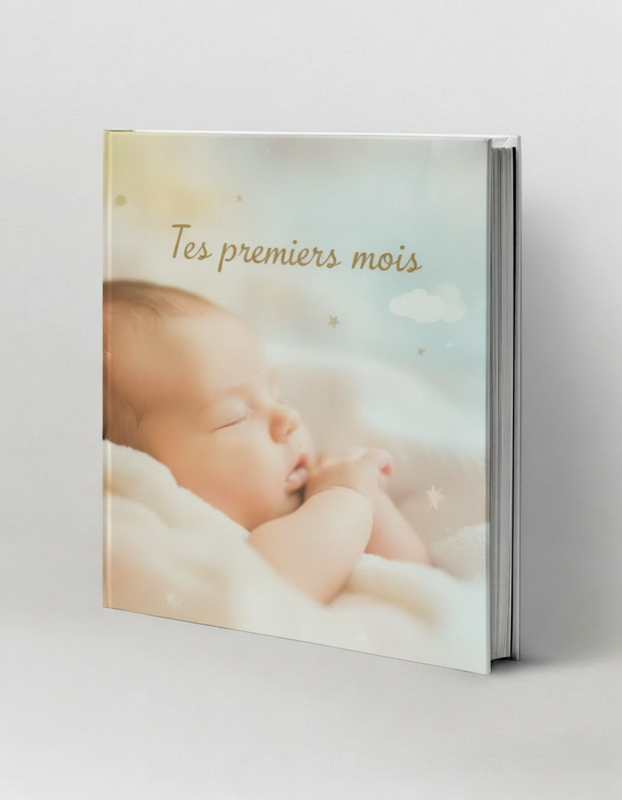 Illustration album photo personnalisable à offrir - Format carré 20x20cm - vue de face  | Souvenir en Vie