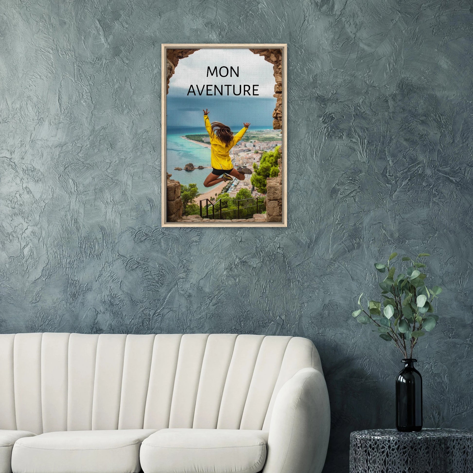 Toile épaisse encadrée avec cadre en bois - cadeau personnalisable avec animation  réalité augmentée - décoration murale salon | Souvenir en Vie