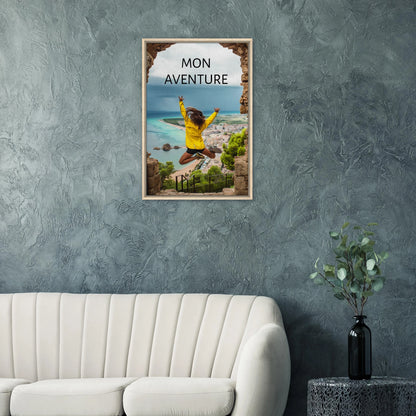 Toile épaisse encadrée avec cadre en bois - cadeau personnalisable avec animation  réalité augmentée - décoration murale salon | Souvenir en Vie