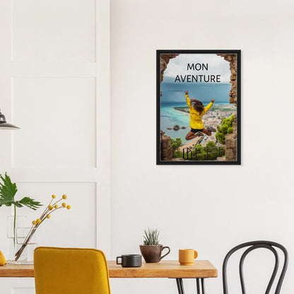 Toile épaisse encadrée avec cadre noir  - cadeau personnalisable avec animation réalité augmentée - décoration maison moderne | Souvenir en Vie