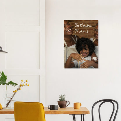 Impression sur bois personnalisable et avec animation réalité augmentée - cadeau souvenir - décoration salle à manger | Souvenir en Vie