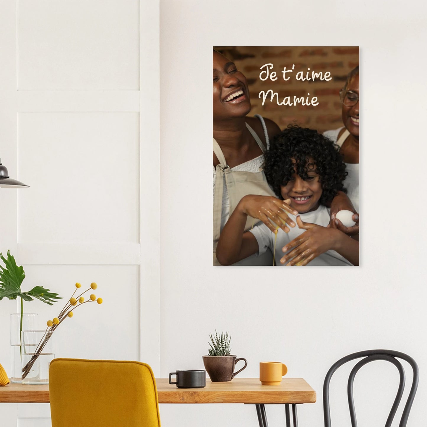 Impression sur bois personnalisable et avec animation réalité augmentée -décoration salle à manger grand format | Souvenir en Vie